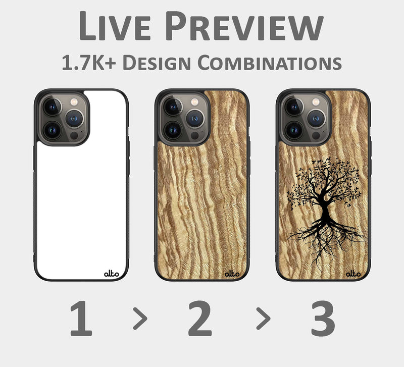 Custom Case Designer for Engraved Wood Phone Cases