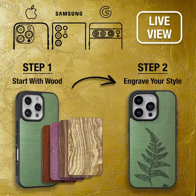 Custom Case Designer for Engraved Wood Phone Cases