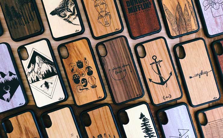 Engraved Custom Wood Phone Cases