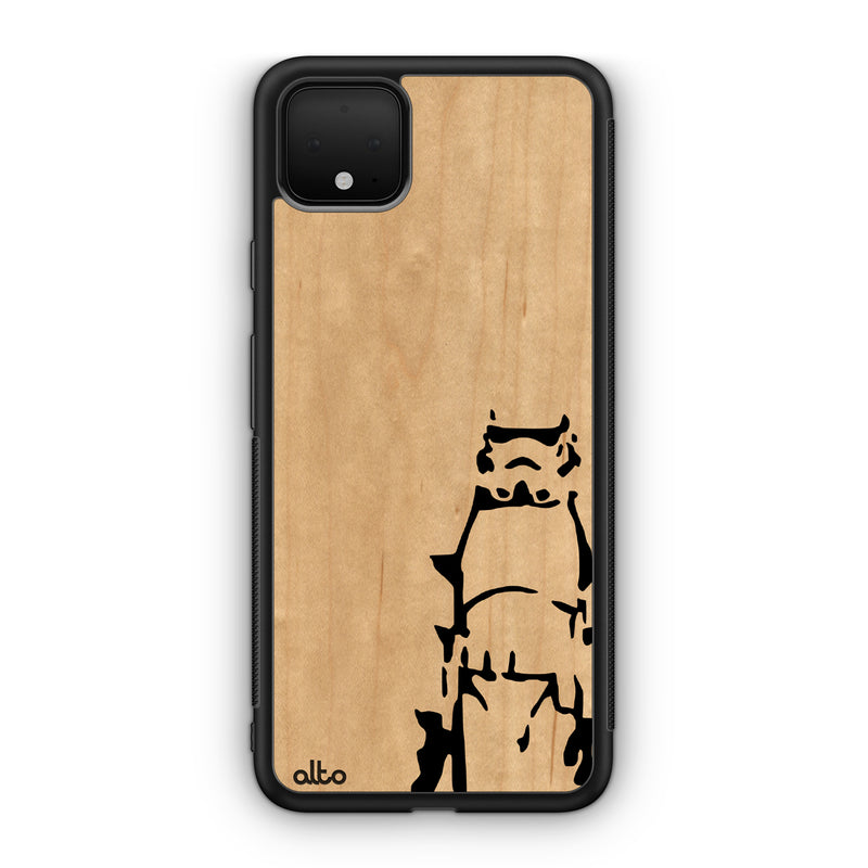 Google Pixel 6, 6Pro, 5A Wooden Case - Rogue Trooper Design | Maple Wood |Lightweight, Hand Crafted, Carved Phone Case