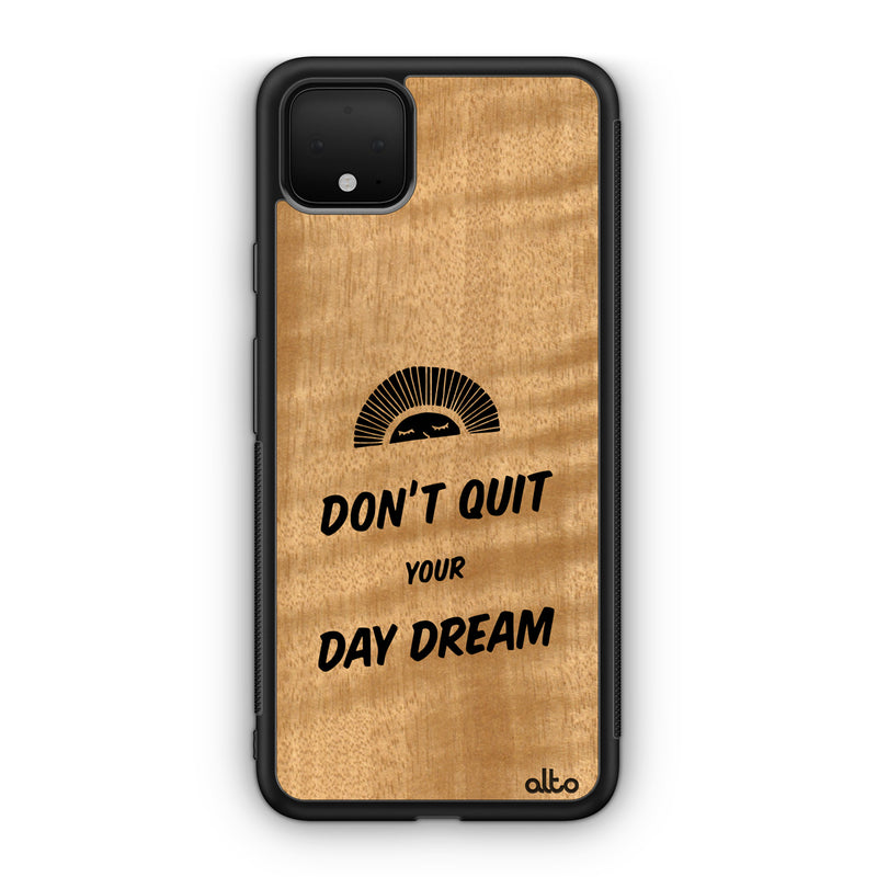 Google Pixel 6, 6Pro, 5A Wooden Case - Daydream Design | Anigre Wood |Lightweight, Hand Crafted, Carved Phone Case